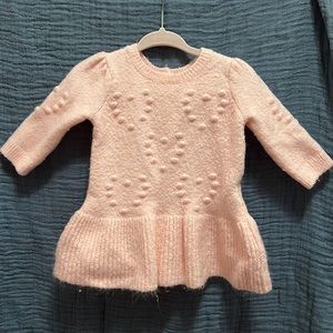 Baby girl Valentines heart sweater dress